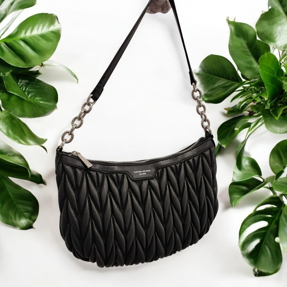 David Jones Paris Quilted Shoulder Bag